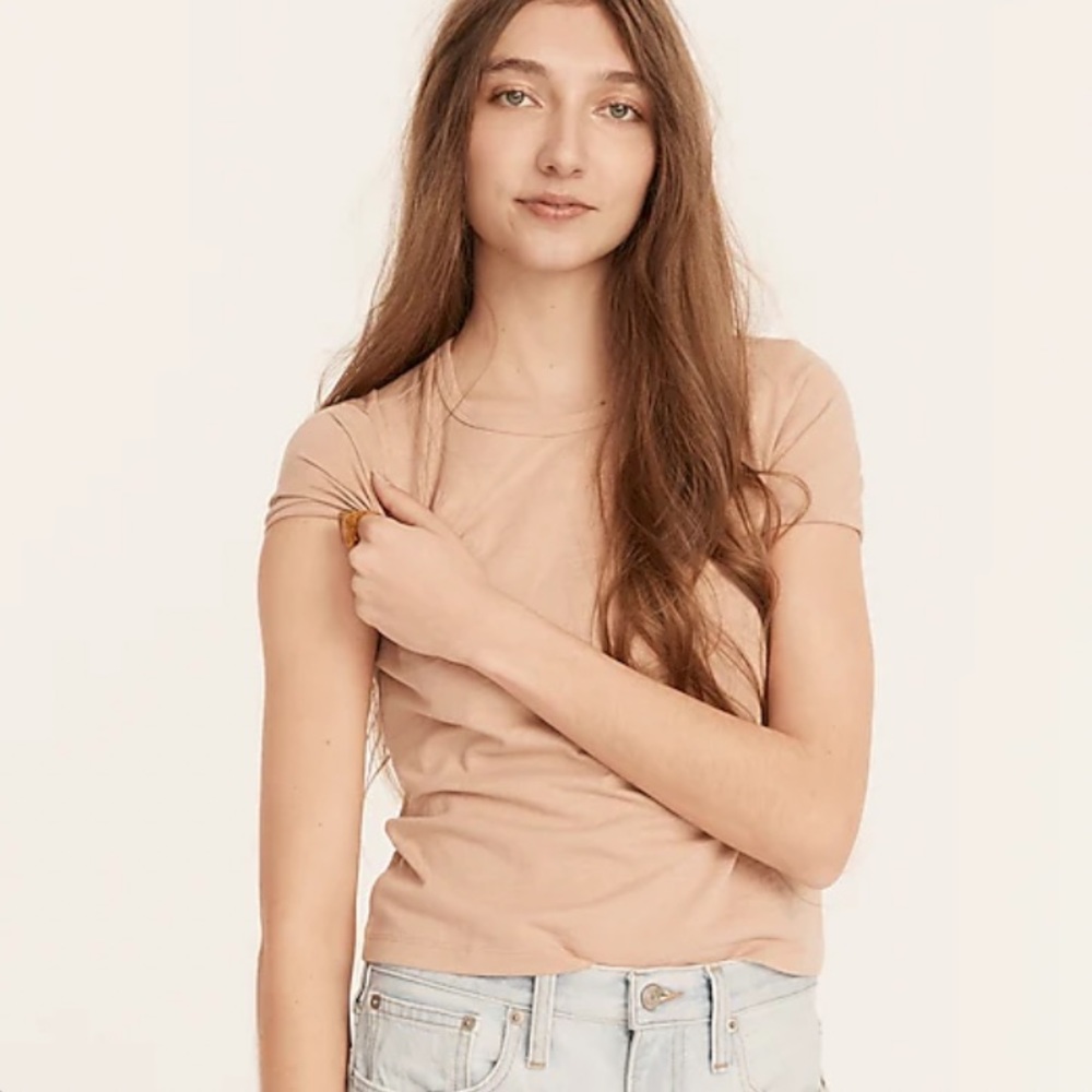 NWT J. Crew '90s Cropped Organic Slub Cotton‎ T-Shirt